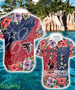 Atlanta Falcons VS Dallas Cowboys Unisex All Over Print Hawaiian Shirt Gift For Fans - Atlanta Falcons VS Dallas Cowboys Unisex All Over Print Hawaiian Shirt Gift For Fans