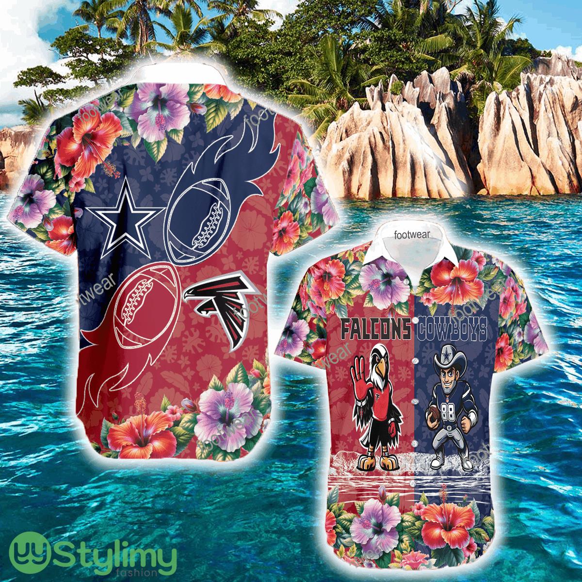 Atlanta Falcons VS Dallas Cowboys Unisex All Over Print Hawaiian Shirt Gift For Fans 2 Atlanta Falcons VS Dallas Cowboys Unisex All Over Print Hawaiian Shirt Gift For Fans - Atlanta Falcons VS Dallas Cowboys Unisex All Over Print Hawaiian Shirt Gift For Fans