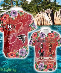 Atlanta Falcons VS San Francisco 49ers Classic New 3D Hawaiian Shirt Gift For Fans - Atlanta Falcons VS San Francisco 49ers Classic New 3D Hawaiian Shirt Gift For Fans