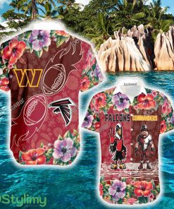 Atlanta Falcons VS Washington Commanders Contemporary New Beach Hawaiian Shirt For Men And Women - Atlanta Falcons VS Washington Commanders Contemporary New Beach Hawaiian Shirt For Men And Women