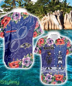 Baltimore Ravens VS Buffalo Bills Authentic Aloha Hawaiian Shirt Gift For Fans - Baltimore Ravens VS Buffalo Bills Authentic Aloha Hawaiian Shirt Gift For Fans