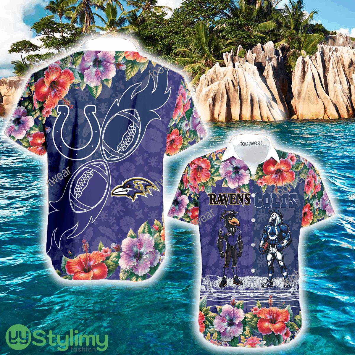 Baltimore Ravens VS Indianapolis Colts Luxury New Aloha Hawaiian Shirt For Summer 2 Baltimore Ravens VS Indianapolis Colts Luxury New Aloha Hawaiian Shirt For Summer - Baltimore Ravens VS Indianapolis Colts Luxury New Aloha Hawaiian Shirt For Summer
