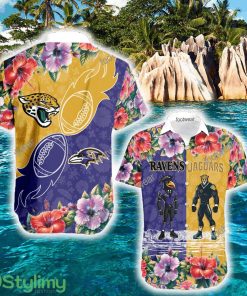 Baltimore Ravens VS Jacksonville Jaguars Affordable 3D Hawaiian Shirt Men And Women Gift - Baltimore Ravens VS Jacksonville Jaguars Affordable 3D Hawaiian Shirt Men And Women Gift
