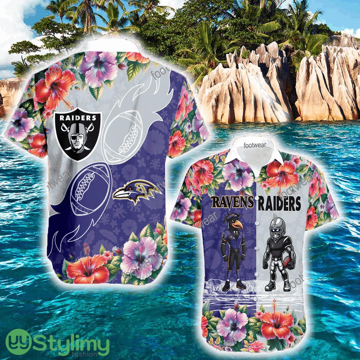 Baltimore Ravens VS Las Vegas Raiders Top New All Over Print Hawaiian Shirt Gift For Fans 2 Baltimore Ravens VS Las Vegas Raiders Top New All Over Print Hawaiian Shirt Gift For Fans - Baltimore Ravens VS Las Vegas Raiders Top New All Over Print Hawaiian Shirt Gift For Fans