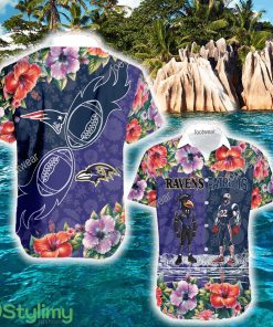 Baltimore Ravens VS New England Patriots Stylish New 3D Hawaiian Shirt For Men And Women - Baltimore Ravens VS New England Patriots Stylish New 3D Hawaiian Shirt For Men And Women