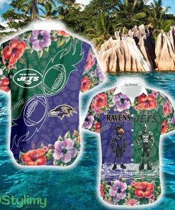 Baltimore Ravens VS New York Jets Unique AOP Hawaiian Shirt Gift For Fans - Baltimore Ravens VS New York Jets Unique AOP Hawaiian Shirt Gift For Fans