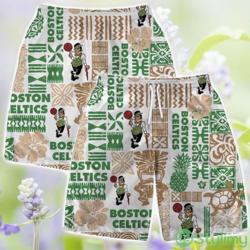Boston Celtics National Basketball Association NBA Fans Hawaiian Shirt And Shorts Product Photo 3