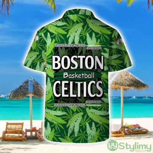 Boston Celtics Summer Hawaii Team Shirt Pattern Leaves Vintage Art Hawaiian Shirts And Beach Shorts Product Photo 2
