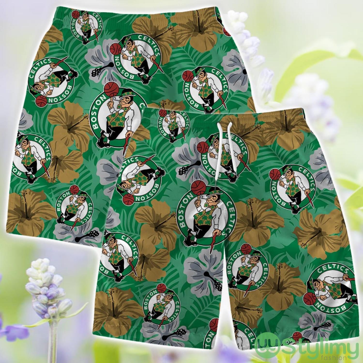 Boston Celtics Team NBA Hawaii Set Hawaiian Shirt And Beach Short For Fans 3 Boston Celtics Team NBA Hawaii Set Hawaiian Shirt And Beach Short For Fans Product Photo 3