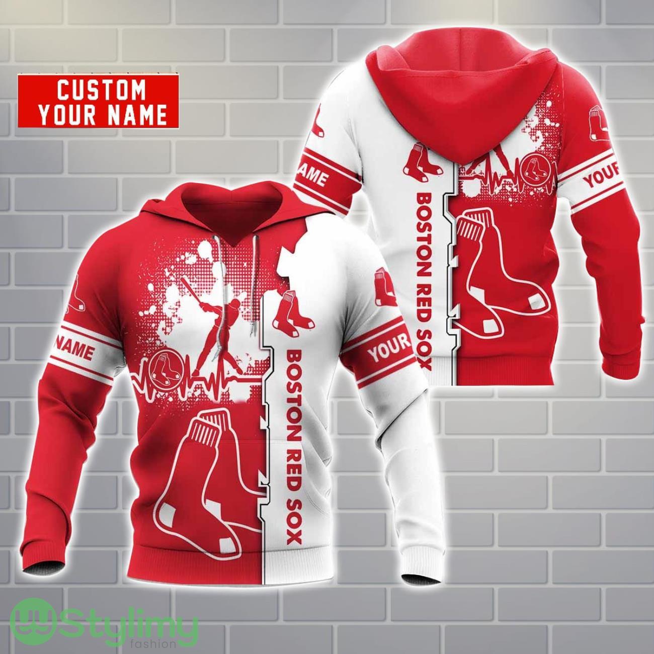 Boston Red Sox AOP Hoodie Custom Name Unisex Hoodie Zip Hoodie For Men And Women 2 Boston Red Sox AOP Hoodie Custom Name Unisex Hoodie Zip Hoodie For Men And Women Product Photo 2