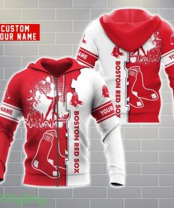 Boston Red Sox AOP Hoodie Custom Name Unisex Hoodie Zip Hoodie For Men And Women Product Photo 1