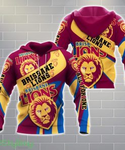 Brisbane Lions All For One 3D Hoodie Zip Hoodie For Fans All Over Printed Unisex Hoodie Product Photo 1