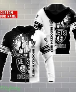 Brooklyn Nets AOP Hoodie Custom Name Unisex Hoodie Zip Hoodie For Men And Women Product Photo 1