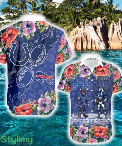 Buffalo Bills VS Indianapolis Colts Organic Logo Beach Hawaiian Shirt For Men And Women - Buffalo Bills VS Indianapolis Colts Organic Logo Beach Hawaiian Shirt For Men And Women