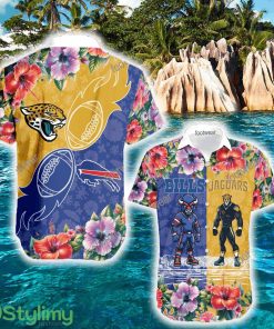 Buffalo Bills VS Jacksonville Jaguars Natural New Aloha Hawaiian Shirt Gift For Fans - Buffalo Bills VS Jacksonville Jaguars Natural New Aloha Hawaiian Shirt Gift For Fans