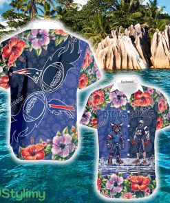 Buffalo Bills VS New England Patriots Coconut Logo Aloha Hawaiian Shirt For Summer - Buffalo Bills VS New England Patriots Coconut Logo Aloha Hawaiian Shirt For Summer