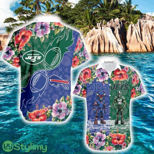 Buffalo Bills VS New York Jets Surfboard New 3D Hawaiian Shirt Men And Women Gift - Buffalo Bills VS New York Jets Surfboard New 3D Hawaiian Shirt Men And Women Gift