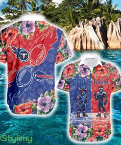Buffalo Bills VS Tennessee Titans Islander Logo All Over Print Hawaiian Shirt Gift For Fans - Buffalo Bills VS Tennessee Titans Islander Logo All Over Print Hawaiian Shirt Gift For Fans