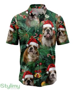 Bulldog Christmas Hawaiian Shirt 3D Printed Beach Shirt Product Photo 1
