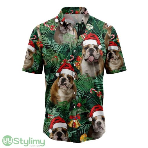 Bulldog Christmas Hawaiian Shirt 3D Printed Beach Shirt Product Photo 1