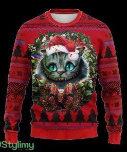 Cheshire Cat Alice In Wonderland Noel Mc Ugly Christmas Sweater Thanksgiving Gift For Men And Women 3D Printed Product Photo 1