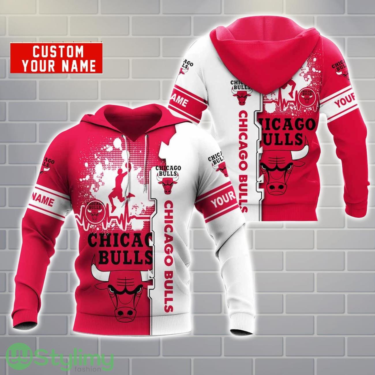 Chicago Bulls AOP Hoodie Custom Name Unisex Hoodie Zip Hoodie For Men And Women 2 Chicago Bulls AOP Hoodie Custom Name Unisex Hoodie Zip Hoodie For Men And Women Product Photo 2