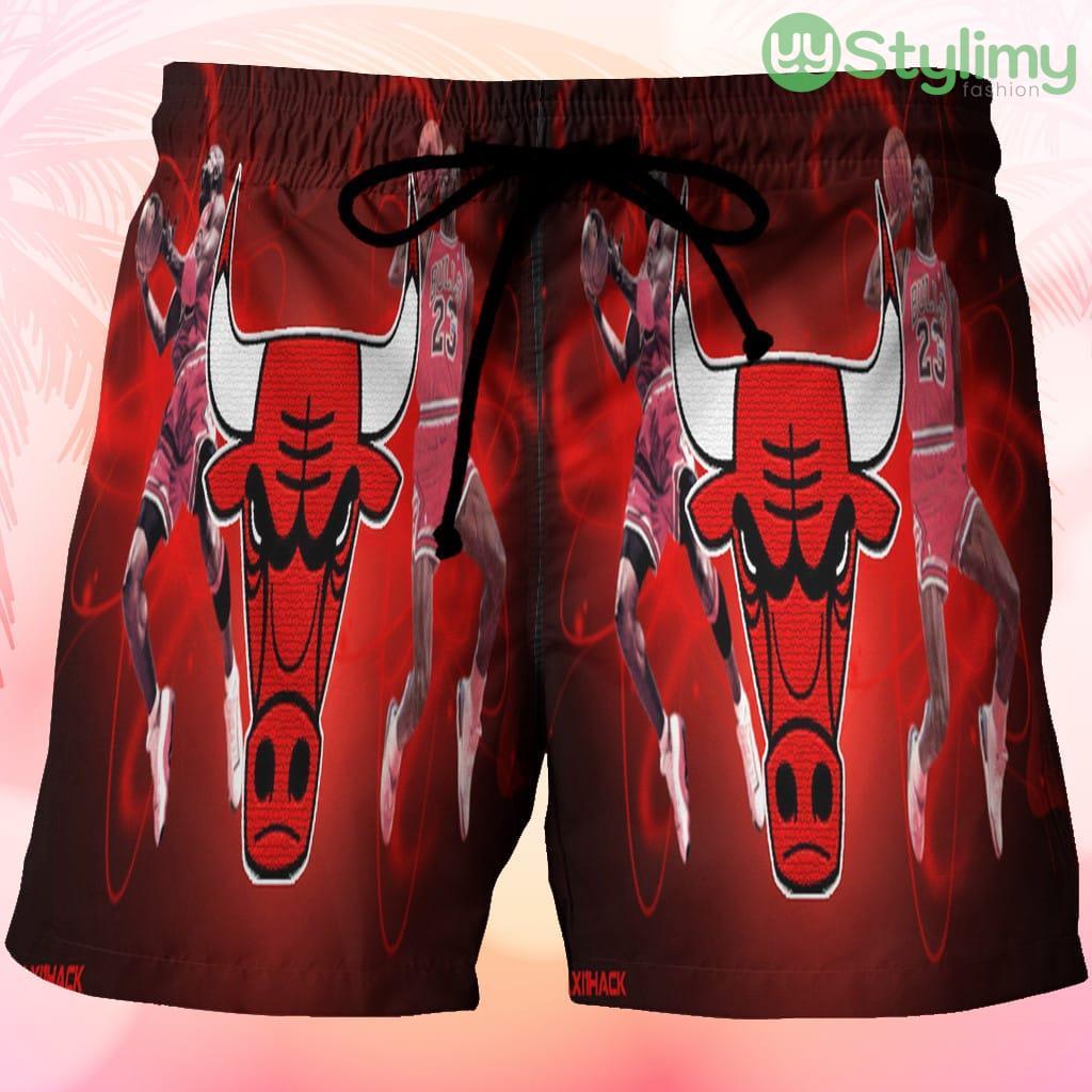 Chicago Bulls Emblem v19 Beach Hawaiian Shorts For Men Trending Summer 3 Chicago Bulls Emblem v19 Beach Hawaiian Shorts For Men Trending Summer Product Photo 1