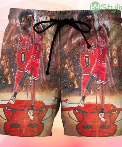 Chicago Bulls no0 Coby White c2 Beach Hawaiian Shorts For Men Trending Summer Product Photo 1