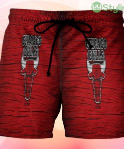 Chicago Bulls Wooden v6 Beach Hawaiian Shorts For Men Trending Summer Product Photo 1