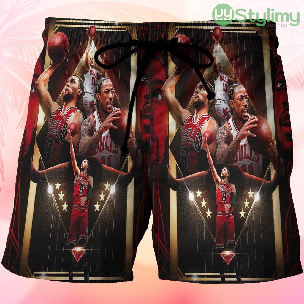 Chicago Bulls Zach LaVine and DeMar DeRozan Beach Hawaiian Shorts For Men Trending Summer 3 Chicago Bulls Zach LaVine and DeMar DeRozan Beach Hawaiian Shorts For Men Trending Summer Product Photo 1