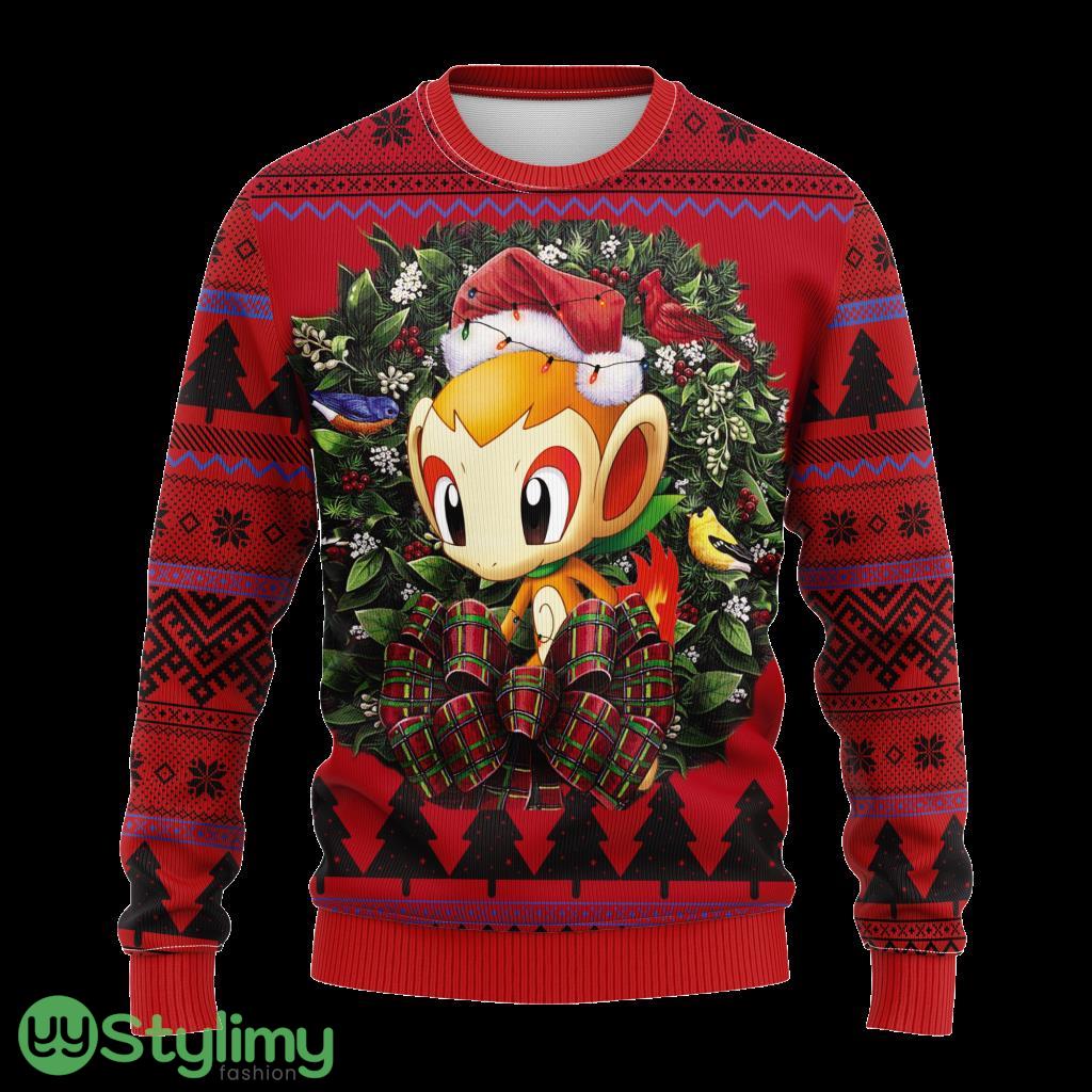 Chimchar Pokemon Noel Mc Ugly Christmas Sweater Thanksgiving Gift For Men And Women 3D Printed 4 Chimchar Pokemon Noel Mc Ugly Christmas Sweater Thanksgiving Gift For Men And Women 3D Printed Product Photo 1