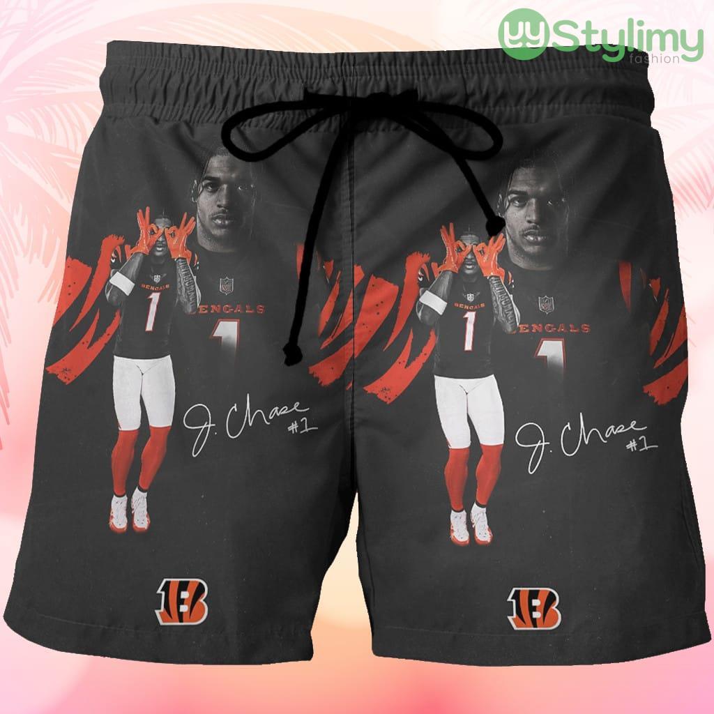 Cincinnati Bengals Chase 1 Beach Hawaiian Shorts For Men Trending Summer 3 Cincinnati Bengals Chase 1 Beach Hawaiian Shorts For Men Trending Summer Product Photo 1
