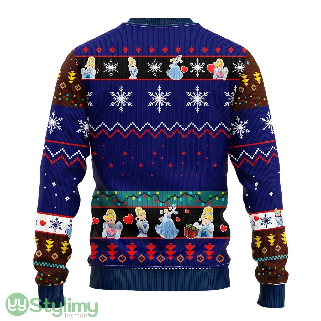Cinderella Ugly Christmas Sweater Blue For Men And Women 3D Printed 2 Cinderella Ugly Christmas Sweater Blue For Men And Women 3D Printed Product Photo 2