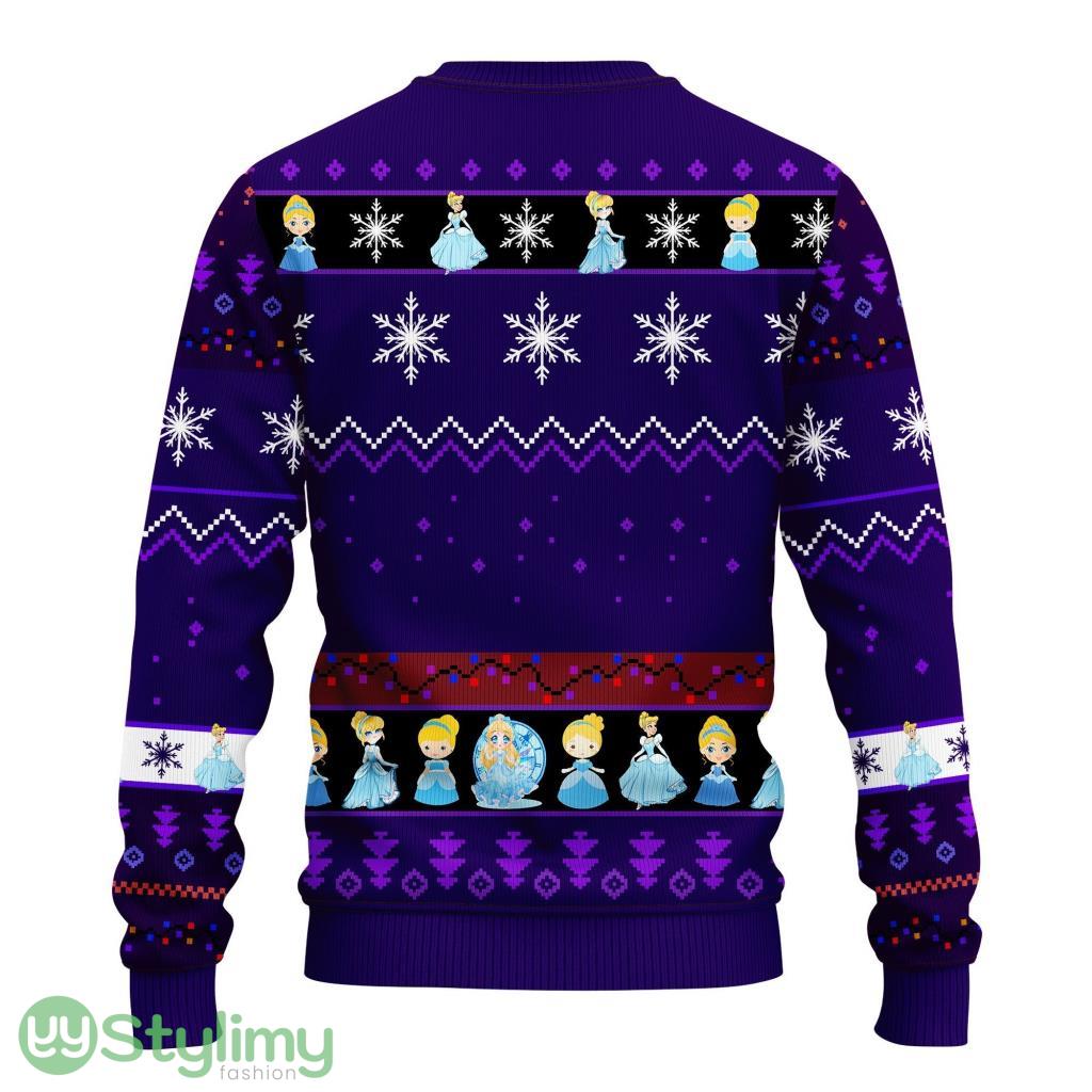 Cinderella Ugly Christmas Sweater Purple For Men And Women 3D Printed 2 Cinderella Ugly Christmas Sweater Purple For Men And Women 3D Printed Product Photo 2