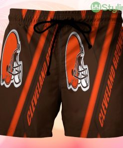 Cleveland Browns Logo Beach Hawaiian Shorts For Men Trending Summer Product Photo 1