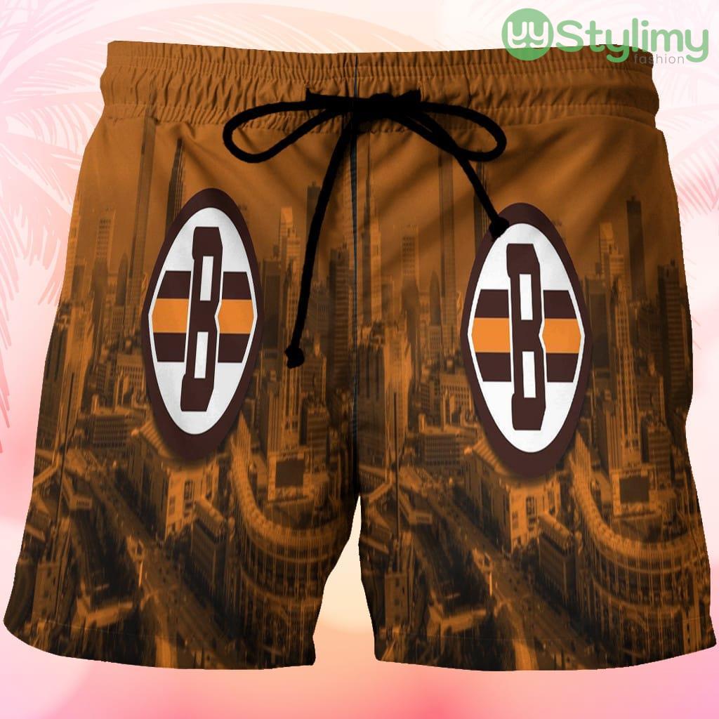 Cleveland Browns Logo v2 Beach Hawaiian Shorts For Men Trending Summer 3 Cleveland Browns Logo v2 Beach Hawaiian Shorts For Men Trending Summer Product Photo 1