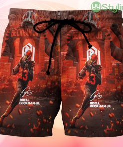 Cleveland Browns Odell Beckham Jr1 Beach Hawaiian Shorts For Men Trending Summer Product Photo 1