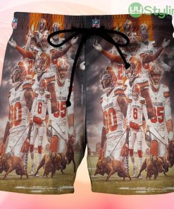Cleveland Browns Players v1 Beach Hawaiian Shorts For Men Trending Summer Product Photo 1