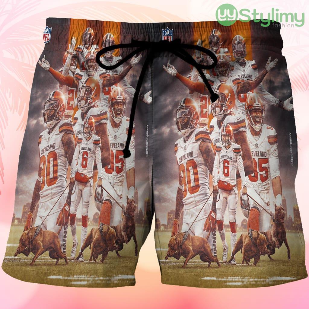 Cleveland Browns Players v1 Beach Hawaiian Shorts For Men Trending Summer 3 Cleveland Browns Players v1 Beach Hawaiian Shorts For Men Trending Summer Product Photo 1