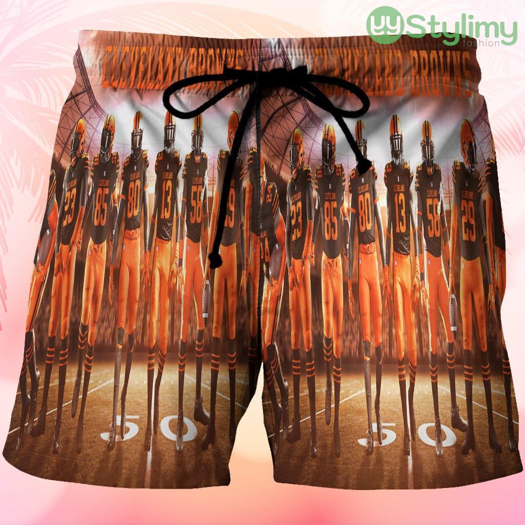 Cleveland Browns Players v4 Beach Hawaiian Shorts For Men Trending Summer 3 Cleveland Browns Players v4 Beach Hawaiian Shorts For Men Trending Summer Product Photo 1