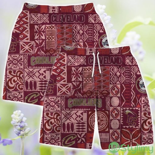 Cleveland Cavaliers Hawaii Set Summer Pattern 3D Hawaiian Shirt And Shorts Product Photo 3