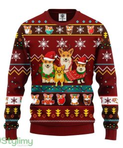 Corgi Cute Ugly Christmas Sweater Red Brown For Men And Women 3D Printed Product Photo 1