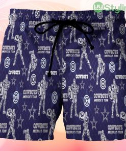 Dallas Cowboys Captain American Beach Hawaiian Shorts For Men Trending Summer Product Photo 1