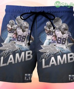 Dallas Cowboys CeeDee Lamb3 Beach Hawaiian Shorts For Men Trending Summer Product Photo 1