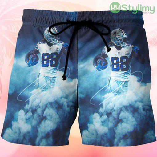 Dallas Cowboys Number 88 Cloud Beach Hawaiian Shorts For Men Trending Summer Product Photo 1