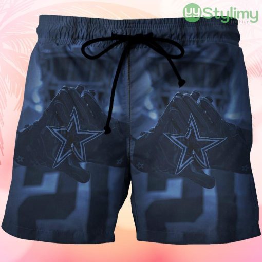 Dallas Cowboys Player With Star Golve Beach Hawaiian Shorts For Men Trending Summer Product Photo 1