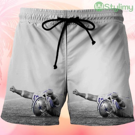 Dallas Cowboys Players Purple White Beach Hawaiian Shorts For Men Trending Summer Product Photo 1