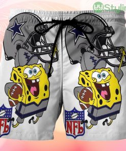 Dallas Cowboys Spongebob Jumping Beach Hawaiian Shorts For Men Trending Summer Product Photo 1