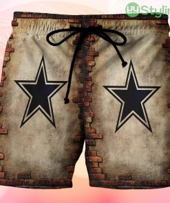 Dallas Cowboys Star Brick Wall Beach Hawaiian Shorts For Men Trending Summer Product Photo 1