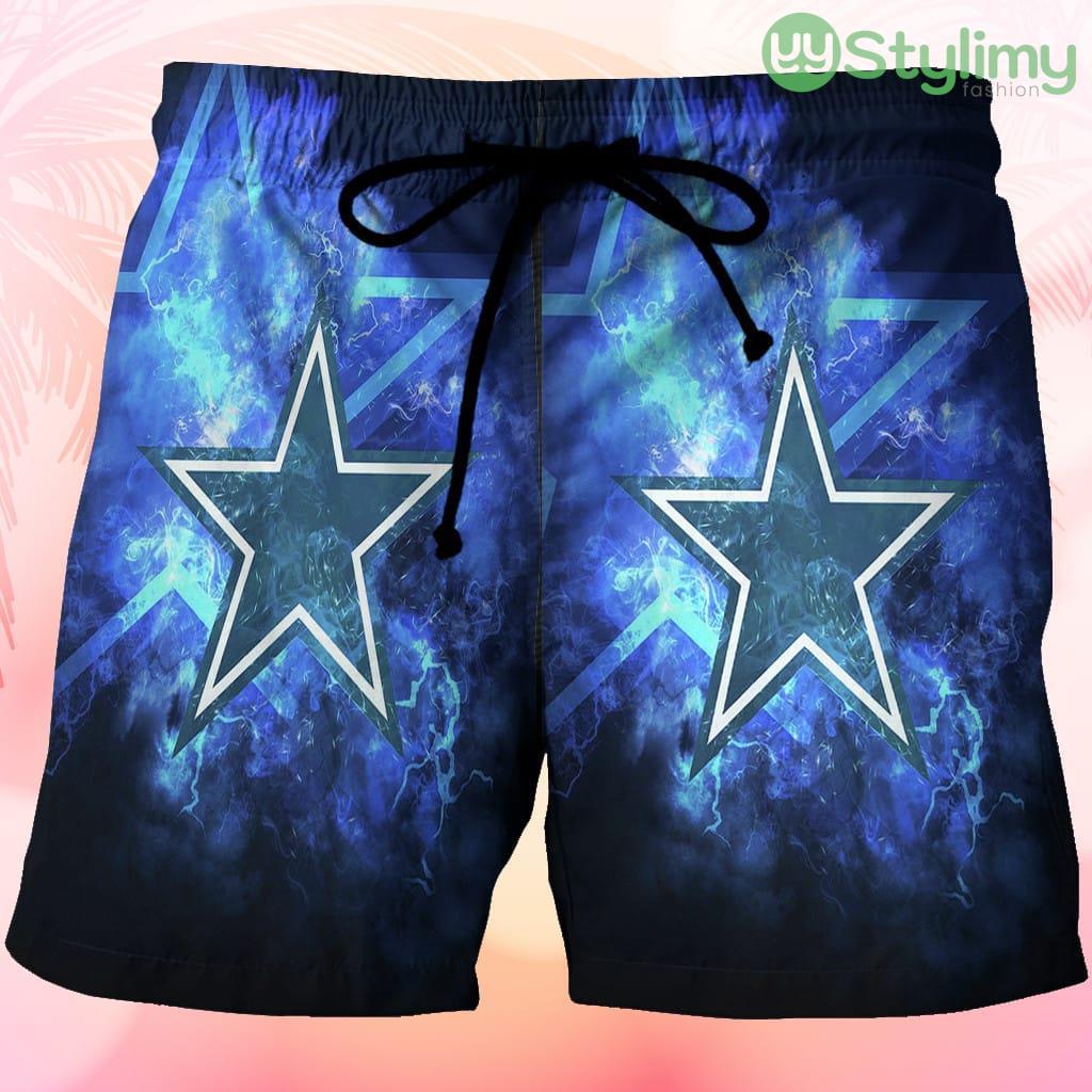 Dallas Cowboys Star Lighting Thunder Beach Hawaiian Shorts For Men Trending Summer 3 Dallas Cowboys Star Lighting Thunder Beach Hawaiian Shorts For Men Trending Summer Product Photo 1